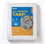 8 X Feet Waterproof Tarp Duty White Outdoors New! All Purpose Camping Cover. Fixed Price $20.00.