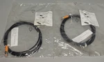 Lot Of 2 Ifm Male Cordset Evc344, 2m, 3-pin, 3-wire (b614). Fixed Price $25.00.