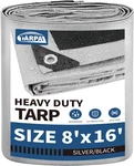 8x16 Feet Tarps Silver 10.5mil Multipurpose Protective Cover Heavy Duty Tarp Wat. Fixed Price $63.05.