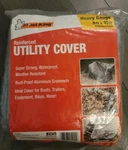 Frost King Reinforced Utility Cover Heavy Gauge Tarp 8ft X 10ft Waterproof Gray. Fixed Price $14.50.