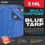 Tarponix 18'x24' Blue Poly Tarp, 5 Mil Lightweight Waterproof Cover. Fixed Price $66.39.