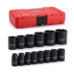 1/2 Inch Drive Metric Impact Socket Set 14pc Shallow 6-point Casoman. Fixed Price $35.27.
