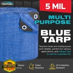 Tarponix 12x16 Poly Tarp 5 Mil Waterproof Blue Lightweight Cover. Fixed Price $44.99.