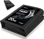 Hiraliy 20 Mil Heavy Duty Waterproof Tarp, 7x12ft Black Tarpaulin With Reinforce. Fixed Price $44.79.