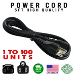 Lot Of 1-100 Ac Power Cord Cable 3 Prong Plug 5ft Standard Pc Computer Monitor. Fixed Price $6.29.