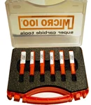 6 Pcs. Micro 100 1/4" Shank Super Carbide Boring Tool Set -right Handed. Fixed Price $275.00.