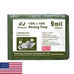 Chaojin Heavy Duty Waterproof Tarp 12x16 Green 9 Mil Reinforced Grommets. Fixed Price $29.74.