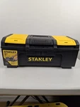 Stanley 16" Tool Box With Tray, Handle, Pad Lock Eye (padlock Not Included). Fixed Price $24.99.