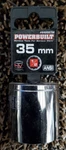 Powerbuilt 35mm 1/2" - Chrome 12 Point Shallow Ratchet Socket #642027m. Fixed Price $14.98.