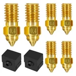 Comgrow 6pcs Ender 3 V3 Se Nozzle Kit, 3d Printer Brass Nozzles 0.4/0.6/0.8mm. Fixed Price $9.26.