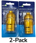 Leviton 7090-pg 3-way Socket Lamp Holder Polished Brass ( 2-pack ) New. Fixed Price $15.99.