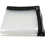 3' X 6' Clear Poly Tarp Heavy Duty With Grommets For Henhouse Porch Greenhous.... Fixed Price $16.85.