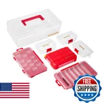 Geinxurn Plastic Tools Box Set 7 Pieces Red Transparent Portable Storage Organiz. Fixed Price $52.80.