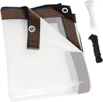 Zyp 8x10 Ft Heavy Duty Clear Waterproof Tarps Outdoor Garden Rainproof Covering,. Fixed Price $29.07.