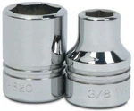 1/2" Drive Shallow Sockets, 6-point, Sae, High-polished Chrome Finish, Williams. Fixed Price $13.96.