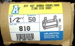 10) Arlington 810 1/2" Conduit Coupling Zinc Connector Set-screw Emt Usa. Fixed Price $9.95.