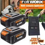 2pack For Worx Wa3575 20v Powershare 8.0 Ah Battery / Charger 20 Volt Wa3520. Fixed Price $49.00.