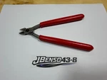Snap-on Tools New Red 7" Long Tapered Semi-flush Cutting Pliers Pl88145a. Fixed Price $119.95.