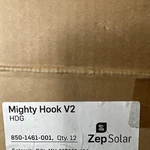 Zep Solar Mighty Hook, V2, Mh-007000-461, 12 Per Box. Fixed Price $69.99.