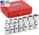 7pcs 1/4" Drive Universal Flex Socket Set, Sae, 3/16" To 9/16", 6-point, Cr-v, S. Fixed Price $41.16.