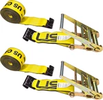 Us Cargo Control Flat Hook Ratchet Straps 4 Inch X 27 Foot (2-pack), 5,400 Lbs W. Fixed Price $163.38.