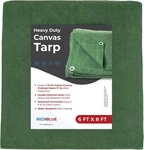 Rediblue 6 X 8 Ft Heavy Duty Canvas Tarp, Multi Ft, Olive Drab. Fixed Price $39.83.