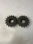 Two (2) Martin 16t #40 Sprocket 40bs16-1 1" Bore (used). Fixed Price $24.99.
