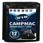 Black Tarps Heavy Duty Waterproof 30x40, 12 Mil Thick, High Durability, Rip A.... Fixed Price $186.85.