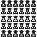 Squequ 30 Pack Camping Rope Tightener Tent Cord 2.3cm X 3.5mm, Black. Fixed Price $13.99.
