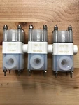 3x Fluoroware 202-11 Teflon 2-way Pneumatic Activated Chemical Valve, Used.. Fixed Price $240.00.