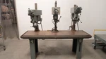 Model 1666 15-655 Set Up Of 3 Clausing / Delta Variable Speed Drill Presses T159. Fixed Price $1319.99.