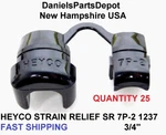 Qty 25 Heyco 1237 Round 14-18 Awg Cable 3/4 Hole Sr 7p-2 Strain Relief Free Ship. Fixed Price $14.99.