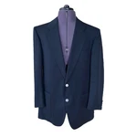 Ditzel Exclusive Navy Blazer Super 100 Wool Metal Buttons West Germany Men's 40s. Fixed Price $53.67.