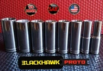 New Proto "blackhawk" 8pc Deep Socket Set: Sae, 12-point, Chrome Finish. Fixed Price $84.99.