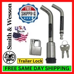 Smith&wesson Trailer Hitch Receiver Lock 1-1/4" + 2" Coupler Stainless Steel Hd. Fixed Price $37.95.