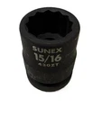 Sunex 430zt 15/16"- 3/4" Drive 12 Point Shallow Thin Wall Impact Socket 12p Sae. Fixed Price $19.99.