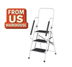 Livingsure Step Ladder With Handles 2 Or 3 Folding Non-slip Steel Safety. Fixed Price $80.10.