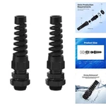 2 Pk Npt 3/8" Waterproof Cable Gland Spiral Strain Relief Cord Grip Nylon Joint. Fixed Price $14.95.