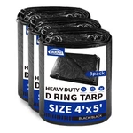 Tarpal 4x5 Ft Heavy Duty Waterproof Tarp 3-pack Uv Resistant Reinforced D-rings. Fixed Price $67.80.