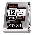 Heavy Duty Tarp 30x30 Ft 12 Mil Waterproof Uv Resistant Silver Brown Spacever. Fixed Price $179.99.