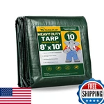 Sunlitap 10 Mil Heavy Duty Waterproof Tarp, 8x10 Ft, Green, Premium. Fixed Price $27.52.