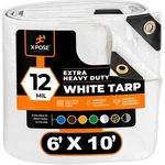 Heavy Duty White Poly Tarp 6' X 10' - Multipurpose Protective Cover Durable.... Fixed Price $34.81.