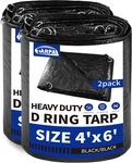 Tarp 4x6 Feet (2pack) Heavy Duty Tarps 14mil D-ring Waterproof For Outdoors. Fixed Price $50.93.