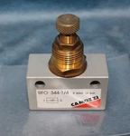 New Camozzi Rfo 344-1/4 Inline Flow Control Valve- Bidirectional-1/4 Bsp. Fixed Price $30.00.