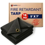 Tarpsnow Fire Retardant Tarp - 5 X 7 18 Mil Heavy Duty Canvas Flame.... Fixed Price $101.94.