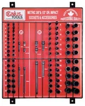 Genius Tools 90 Piece 3/8" & 1/2" Dr. Metric Socket Accessory Display Board.... Fixed Price $528.75.