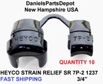 Qty10 Heyco 1237 Sr 7p-2 Round 3/4 Hole 14-18 Awg Cable Strain Relief Cord Grip. Fixed Price $8.99.