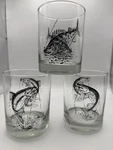 Hazel Atlas 1060 S Sports Fishing 4 Rocks Glasses. Fixed Price $22.49.