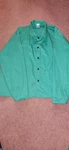 Fr Welding/cutting Jacket Black Stallion F9- 30c Size- Large Green. Fixed Price $14.00.