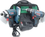 Bosch 12-volt Tools 1/4" Impact, 3/8" Drill, Work Light, Charger, 2 Batteries. Fixed Price $189.90.